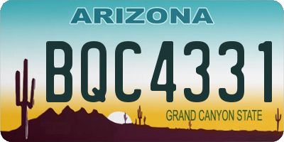 AZ license plate BQC4331