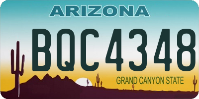 AZ license plate BQC4348