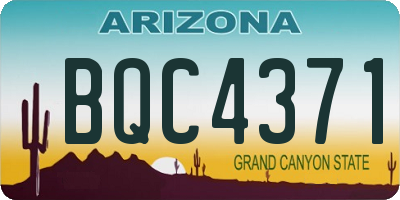 AZ license plate BQC4371