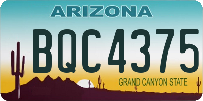 AZ license plate BQC4375