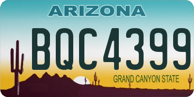AZ license plate BQC4399
