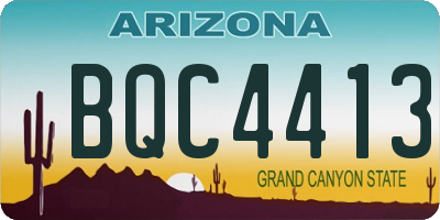 AZ license plate BQC4413