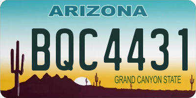AZ license plate BQC4431