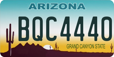 AZ license plate BQC4440
