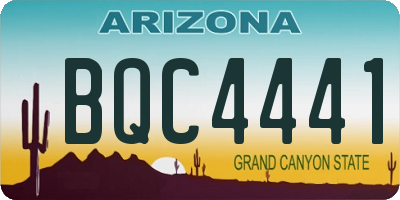 AZ license plate BQC4441