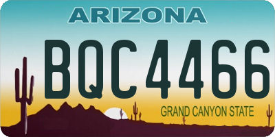 AZ license plate BQC4466