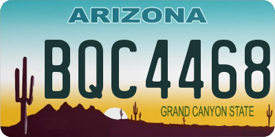 AZ license plate BQC4468