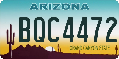 AZ license plate BQC4472