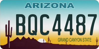 AZ license plate BQC4487