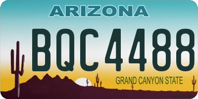 AZ license plate BQC4488