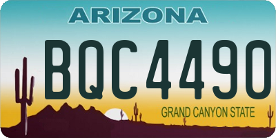 AZ license plate BQC4490