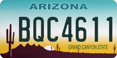 AZ license plate BQC4611