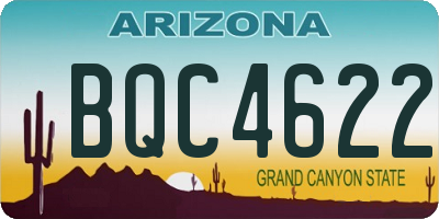 AZ license plate BQC4622