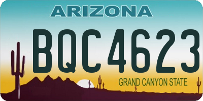 AZ license plate BQC4623