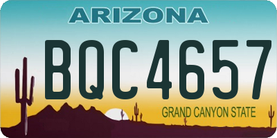 AZ license plate BQC4657