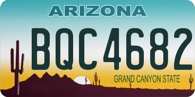 AZ license plate BQC4682