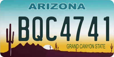 AZ license plate BQC4741