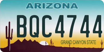 AZ license plate BQC4744
