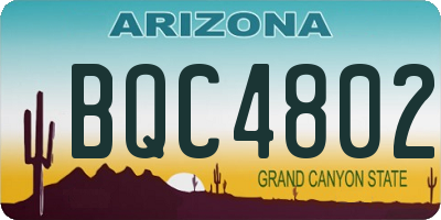 AZ license plate BQC4802