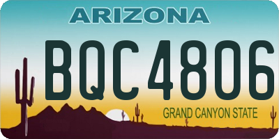 AZ license plate BQC4806