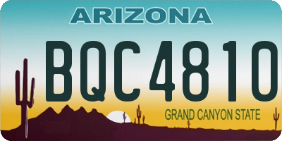 AZ license plate BQC4810