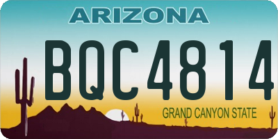 AZ license plate BQC4814