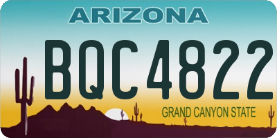 AZ license plate BQC4822