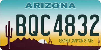 AZ license plate BQC4832