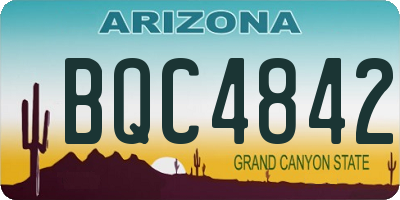 AZ license plate BQC4842