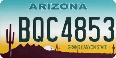 AZ license plate BQC4853