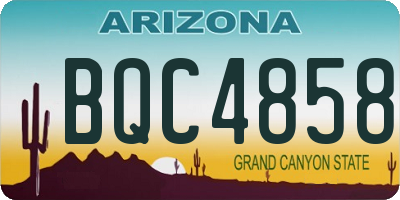 AZ license plate BQC4858