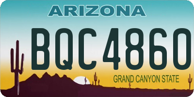 AZ license plate BQC4860