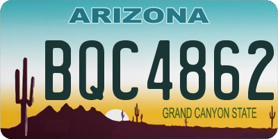 AZ license plate BQC4862