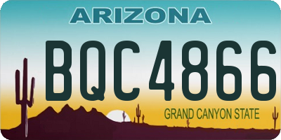 AZ license plate BQC4866