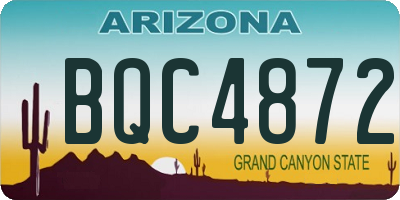 AZ license plate BQC4872