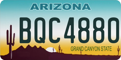 AZ license plate BQC4880
