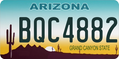 AZ license plate BQC4882