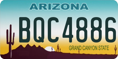 AZ license plate BQC4886