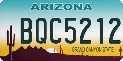 AZ license plate BQC5212