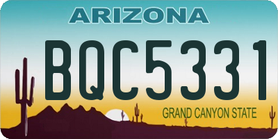 AZ license plate BQC5331