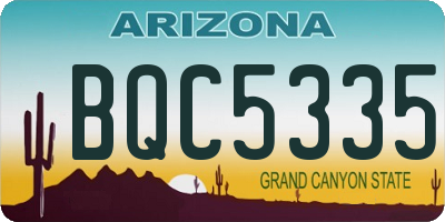 AZ license plate BQC5335