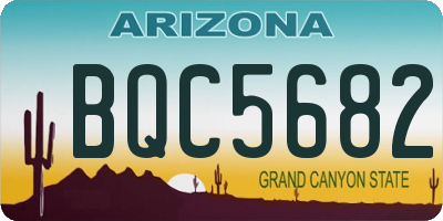 AZ license plate BQC5682