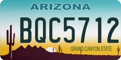 AZ license plate BQC5712