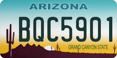 AZ license plate BQC5901