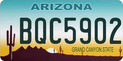 AZ license plate BQC5902