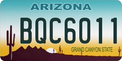 AZ license plate BQC6011