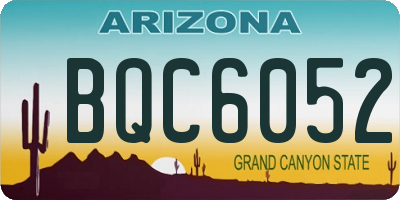AZ license plate BQC6052