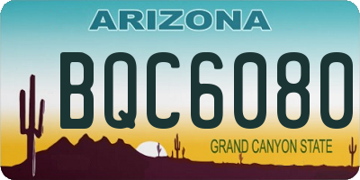 AZ license plate BQC6080