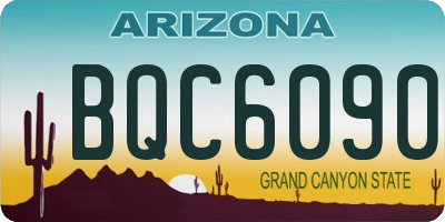 AZ license plate BQC6090