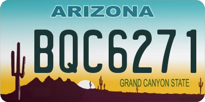 AZ license plate BQC6271